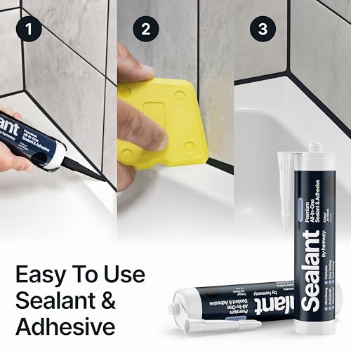 Hemway Construction Jet Black Sealant & Adhesive - 300ml 1 Pack - color: Jet Black
