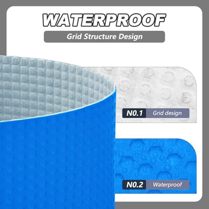 Drydiet 108 Sqft Uncoupling Membrane for Tile 1/8''(3mm), Blue - color: Blue, size: 108 Sqft