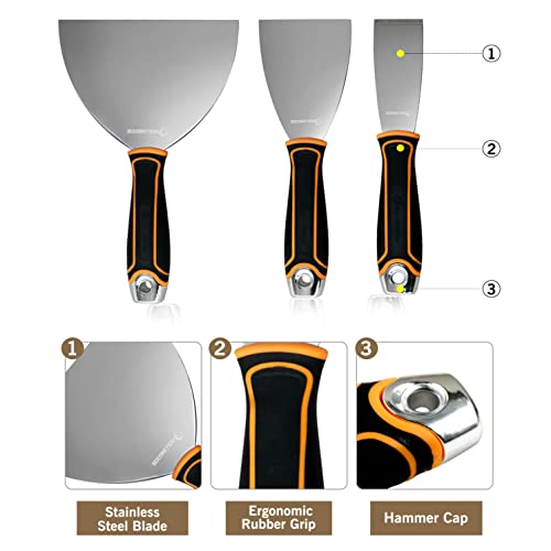ROLLINGDOG 3PC Putty Knife Set (1.5", 3", 6")