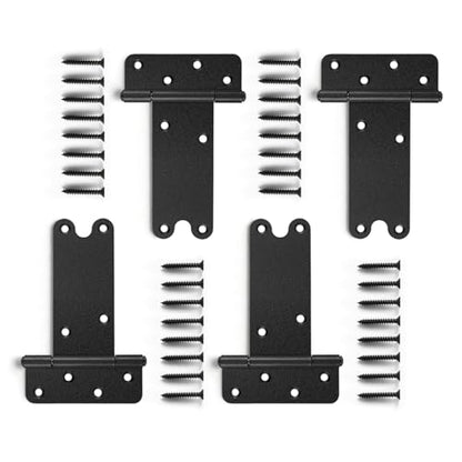 6“ Gate Hinges,280 Lbs Capacity, Matte Black,4 Pack Heavy Duty Hinge - size: 6“-4 pcs-U-Matte Black