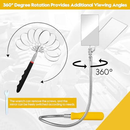 Telescoping Inspection Mirror Set – 360° Viewing for Auto & Home Use