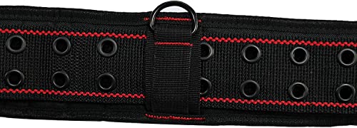 MELOTOUGH Padded Tool Belt with D ring for men construction Strong Durable Double Metal Roller Buckle,adjustable waist 33'-47 'thick confortable foam padding (XL) - size: Adjustable 33"- 47"
