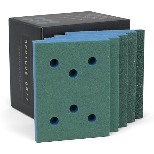 Serious Grit - 3x4 10mm Foam Sanding Pads Assortment - 10 Pack Box - size: Mixed Grit, style: 10mm Foam