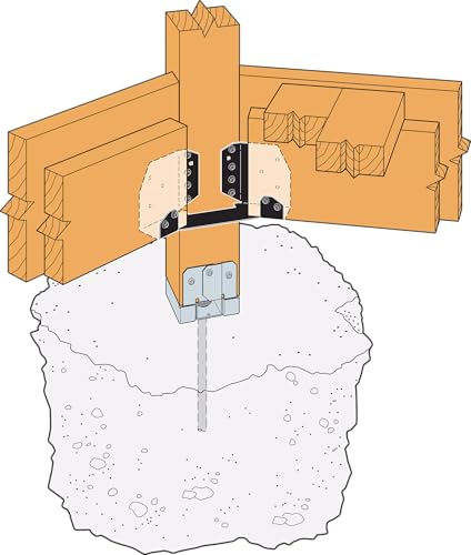 Simpson Strong-Tie ABA46Z ABA ZMAX Galvanized Adjustable Standoff Post Base for 4x6 (Pack of 10) - size: 10 Pack