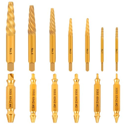 13Pcs Damaged Screw Extractor Set - size: 13 Pieces
