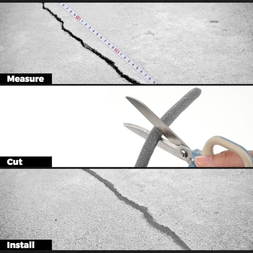 MotiMind Foam Backer Rod for Gap, 1/2 Inch X 25 ft, Gray, 1 Roll - color: Gray, size: 1/2 Inch X 25 ft