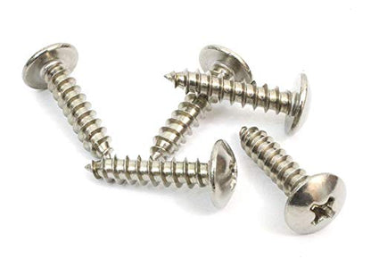 Bolt Dropper No. 6 x 3/4" Stainless Truss Head Phillips Wood Screw, (100 pc), 18-8 (304) Stainless Steel Sheet Metal Screws, Type A Point, Plain Finish by Bolt Dropper - size: #6 x 3/4"