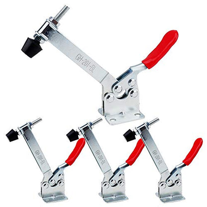 E-TING 4Pcs Hand Tool 201BL Extended Quick Release Horizontal Toggle Clamp