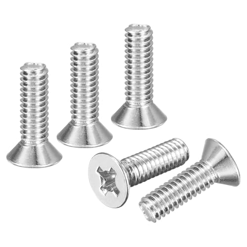 DTGN #8-32x9/16 Phillips Flat Head Machine Screw 304 Silver 30pcs - color: Silver, size: #8-32x9/16"