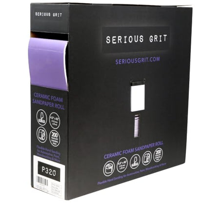 Serious Grit - P320 Grit Ceramic Foam Sandpaper Roll - 115mm x 25m - style: 320 Grit