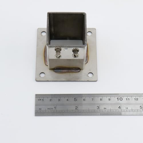 Wealrit 4 PCS Square Post Bases,1.61" Deck Post Brackets,Stainless Steel - style: 4 pcs 1.61" Silver