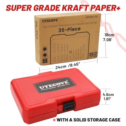 35Pcs Screw Bolt Extractor Set Left Hand Drill Bit with Hex Adapter - size: 35Pcs