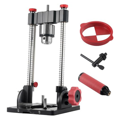 1348 Drill Guide, Heavy-Duty Portable Drill Press Jig, 1/2 in Keyed Chuck