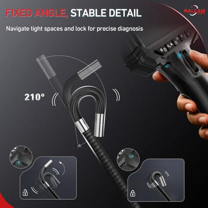 Ralcam Two-Way Articulating Borescope for Mechanic Automotive HVAC Wall - size: 4.9FT