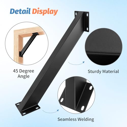 45-Degree Angle Support Bracket, Heavy Duty Corner Connector Brace Bracket Kit for Wooden Structure Pergola, Gazebos , Patios, Cabins, 4 Pack - size: 4 Pack