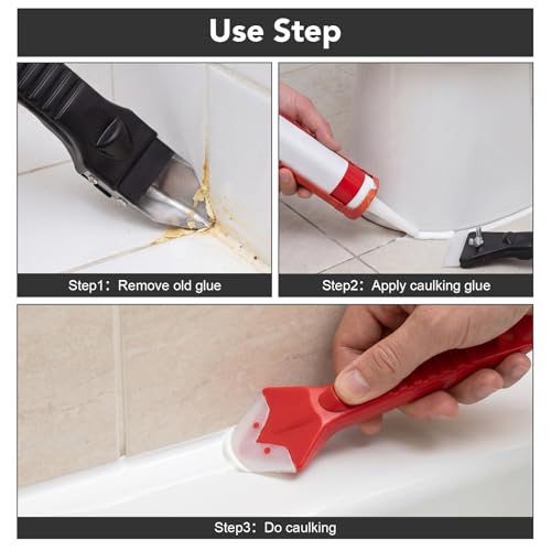5-In-1 Caulking Tool Kit With Razor Scraper, Silicone Finishing - size: Basic Kit