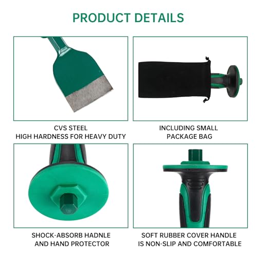 Heavy Duty Masonry 9 Inch Brick Chisel (Green) - size: 9 Inch