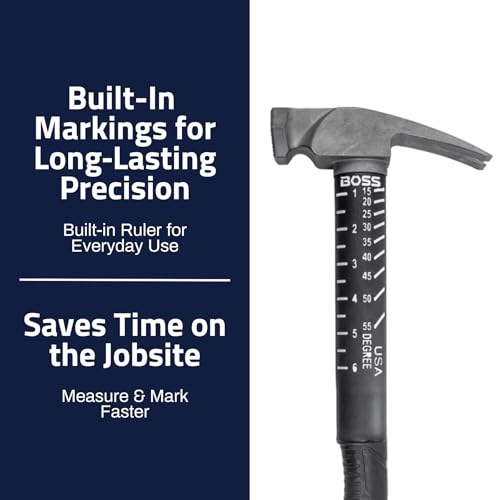 Boss Hammer 14 oz Ti64 Titanium Hammer, Poly Fiberglass Handle - size: 14 oz., style: Smooth Faced