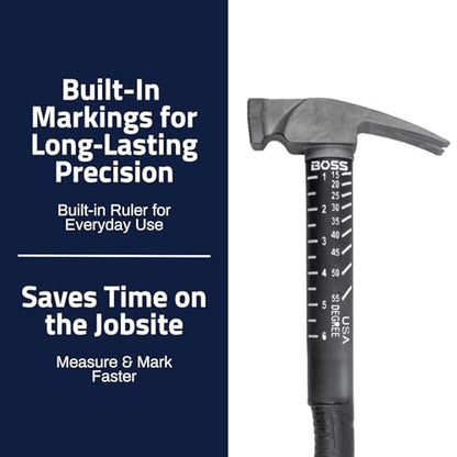 Boss Hammer 14 oz Ti64 Titanium Hammer, Poly Fiberglass Handle - size: 14 oz., style: Smooth Faced