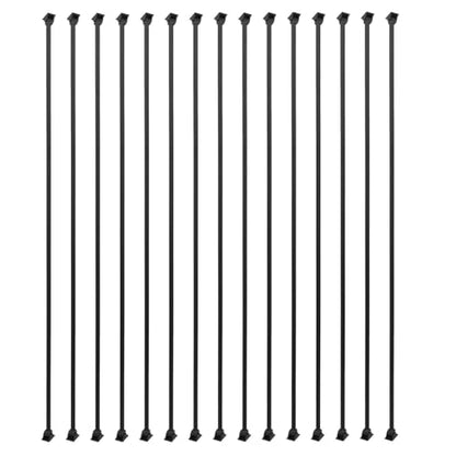 Sidasu 15 Pack Iron Balusters 44" Square Hollow Stair Spindles - size: Square - Basic