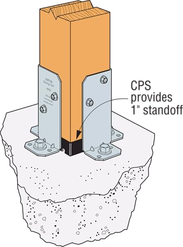Simpson Strong-Tie RPBZ RPBZ ZMAX Galvanized Retrofit Post Base for Double 2x4 (Pack of 12)