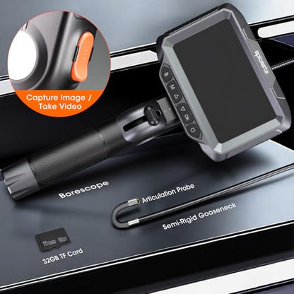 Articulating Borescope Camera with Light for Automotive,HVAC&Mechanics