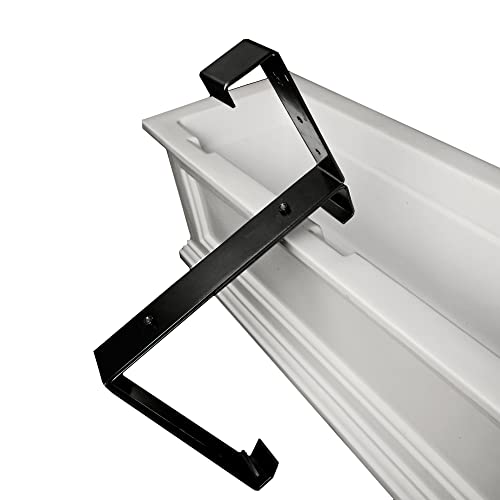 Mayne Adjustable Deck Rail Bracket, Window Box Railing Mount, 3-Pack