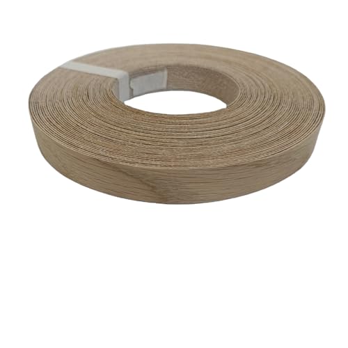 Real White Oak 3/4 Inch ×50ft Wood Veneer Edge Banding Roll,Preglued Iron On Edging Band with Hot Melt Adhesive-Edgebanding Flexible Wood Tape for Laminate Furniture Repair