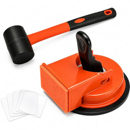 Floor Gap Fixer Tool, Suction Cup Floor Repair Kit with Rubber Mallet