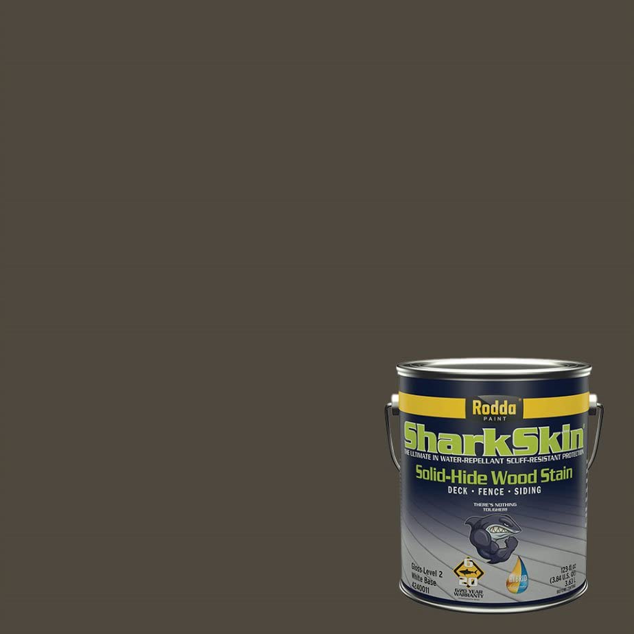 Rodda Paint SharkSkin Deck and Siding Solid Wood Stain, 1 Gallon, Mahogany (4240041-EX101/Mahogany) - color: Mahogany, size: 1 Gallon (Pack of 1)