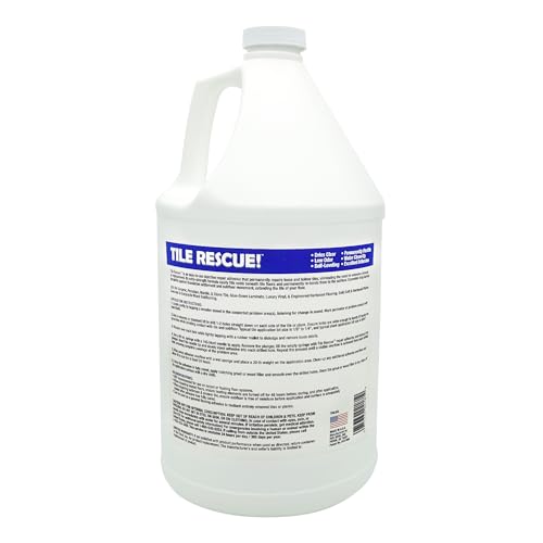 Injection Repair Adhesive 1 Gallon Jug with Blunt Tip Syringe Applicator for Loose Tile Repair for All Loose & Hollow Tile, Marble, Stone & Wood Floors - style: 1 Gallon with Syringe