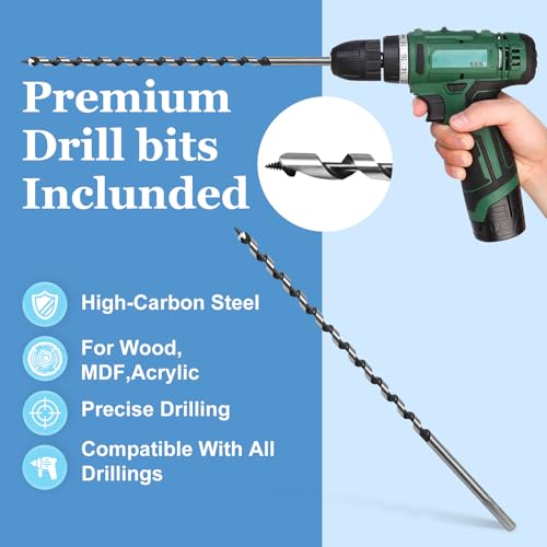 8 x 300mm (Approx. 5/16 x 12 Inch) Wood Auger Drill Bit - 1pcs - size: 8x300mm (Approx. 5/16 x 12")