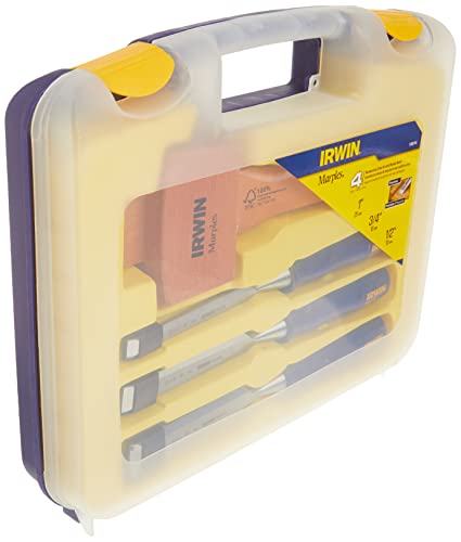 IRWIN Chisel Set for Woodworking with Mallet, 4-Piece (1788114)
