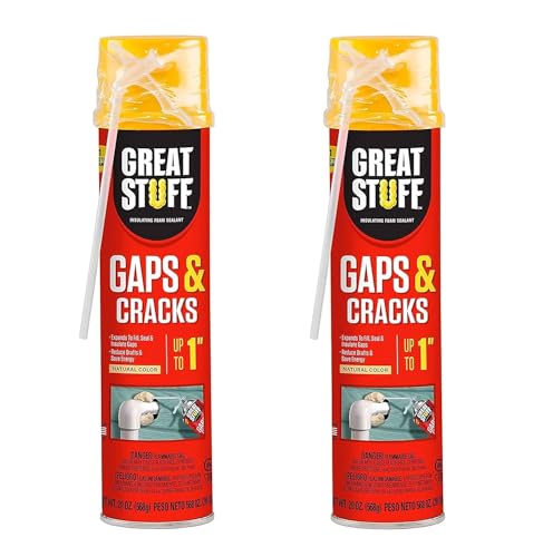 Great Stuff 157911 Insulating Foam Sealant, 20 Ounce, Ivory (Pack of 2) - size: Pack of 2