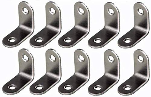 Framing Hardware Zinc Plated Steel 5/8 Corner Brace 10-Pack with Screws - Reinforce Frame Corners, Attach Stretched Canvas, frame stacking & Picture Frame Hardware