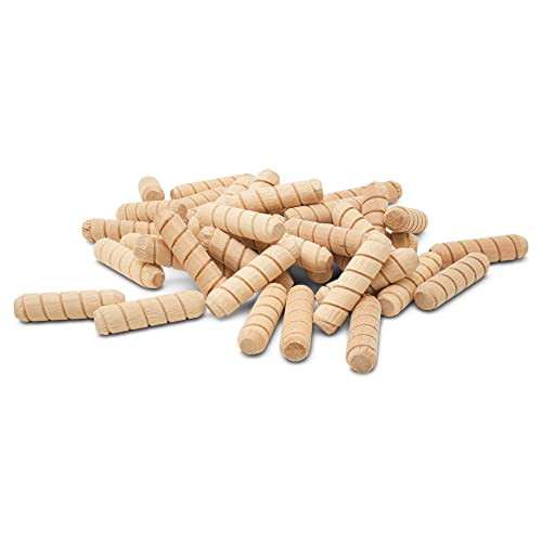 Wooden Dowel Pins 5/16 inch x 1-1/4 inch, Pack of 250 Spiral Dowel Joints for Woodworking, Furniture and Crafts, by Woodpeckers - size: 5/16 inch x 1-1/4 inch