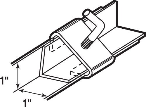 Prime-Line U 9005 Bed Frame Rail Clamp with 1 In. Frame, Small (4 Pack) - size: 1 Count (Pack of 2), style: Fits 1 in