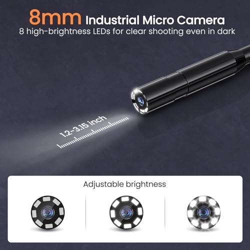 BlueSwan Endoscope Camera with Light 4.3" IPS 1080P Borescope