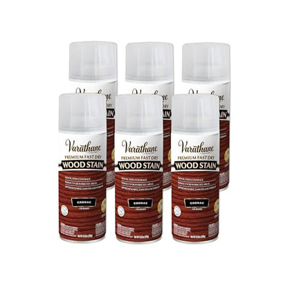 Varathane Premium Fast Dry Cognac Wood Stain Spray - color: Cognac, size: 10.25 Ounce (Pack of 6)