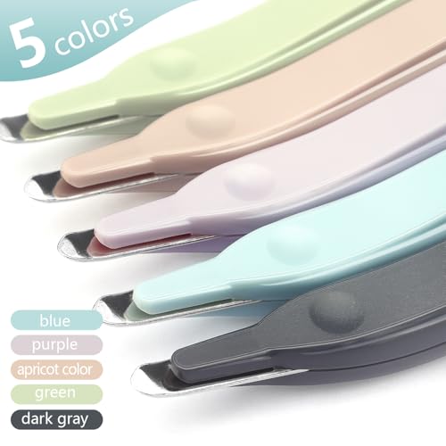 ZZTX 5 Pack Professional Magnetic Staple Remover Puller - color: 5 Pack-dark Gray/Blue/Green/Apricot/Purple