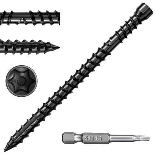 #10 x 2-3/8" Hidden Deck Screws, 350Pcs Star Drive Countersunk Wood Screws - size: #10 x 2-3/8