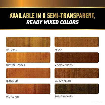 Flood Easy Seal 1 gal Burnt Hickory Semi-Transparent Wood Stain & Sealer - color: Burnt Hickory