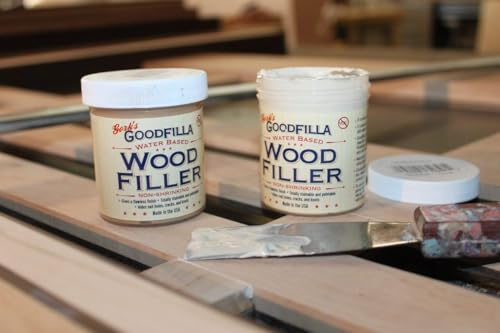 Goodfilla Ash, 1 Gallon (13.5lbs), Wood and Grain Filler, Stainable, Tintable, Sandable, Sandable, Zero Waste, Non-Toxic, USA Made - color: Ash, size: Gallon