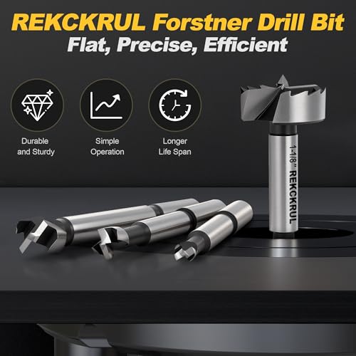 Forstner Bit Set 8Pcs - Forstner Drill Bit for Woodworking - size: 8PCS | Precision Imperial Sizing