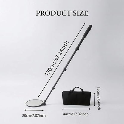 Under Vehicle Inspection Mirror – 8" LED, 180° Adj., Telescoping Handle