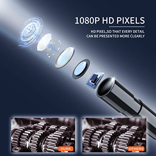 Daxiongmao Endoscope Camera with Light, 1080P HD Borescope - color: Orange