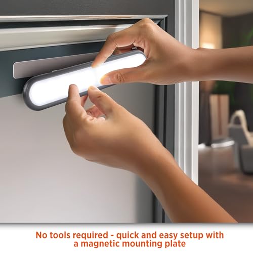 BLACK+DECKER 160LM LED Light Bar, Touchless Motion Sensor, Magnetic Mount, Powered with AAA Batteries, Slim and Portable Design to Brighten Indoor Rooms, Closets, Garages, Shelving (1-Pack) - size: 1-Pack