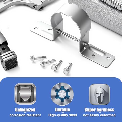 36 Pack 2-3/8 Inch Galvanized Pipe Brackets with Screws