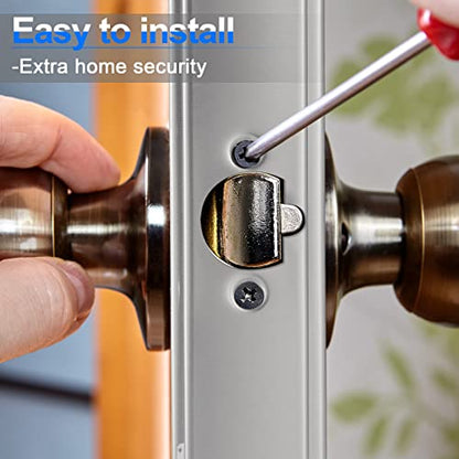 Dunzy Stainless Steel Lock and Door Reinforcement Plate, 4 Pack