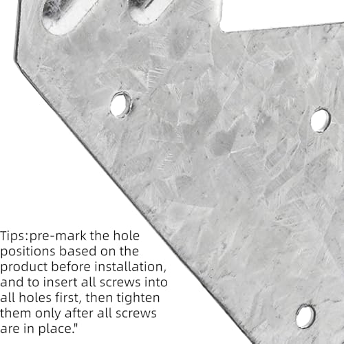 Coloch 20 Pack 18-Gauge Hurricane Tie for Rafter, Hot Dip Galvanized Steel Joist Hangers Rafter Tie Brackets Heavy Duty Connector for Roofing Trusses, Wood Timbers, Resist High Wind/ Earthquake Forces